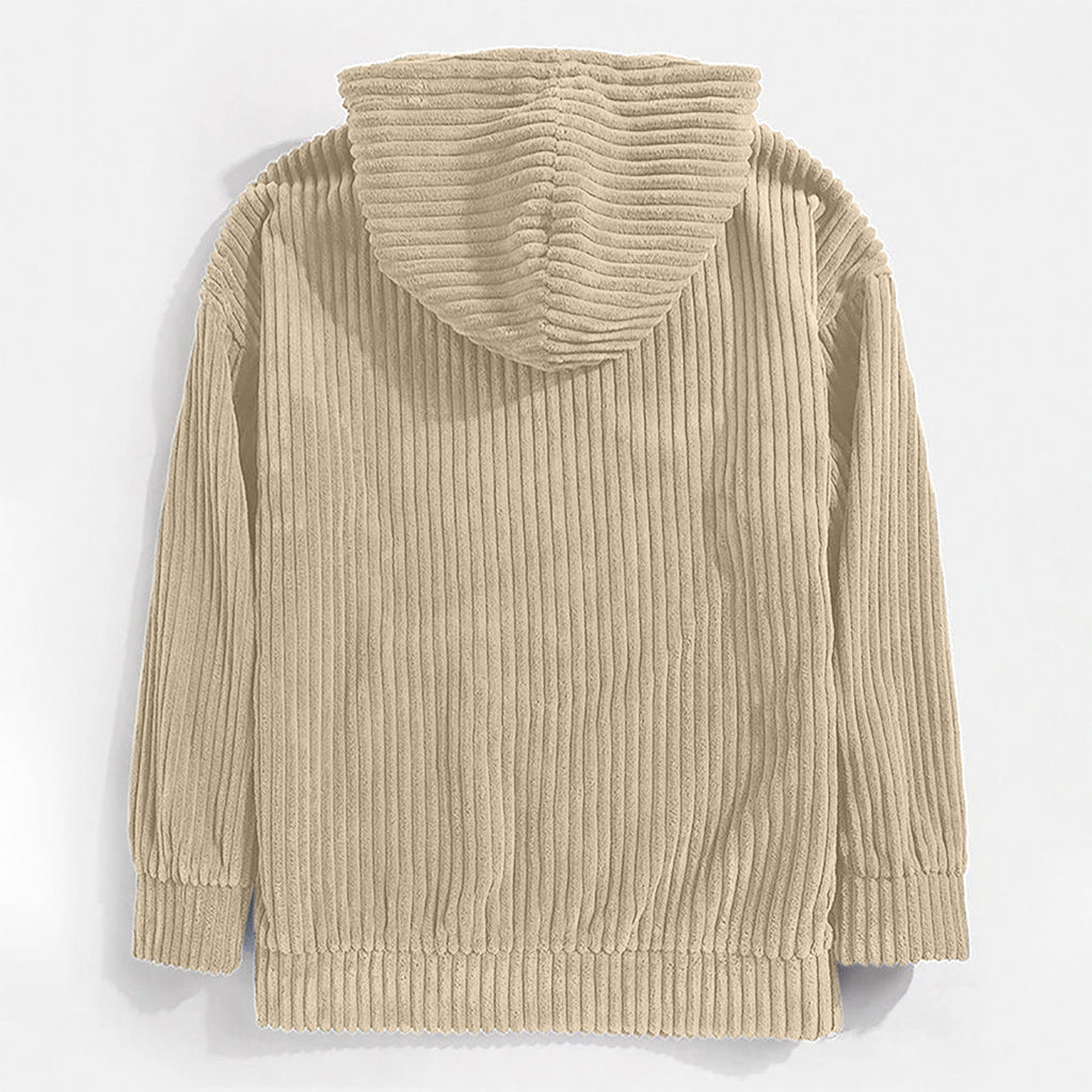Horst | Superweicher gestreifter Cord-Hoodie