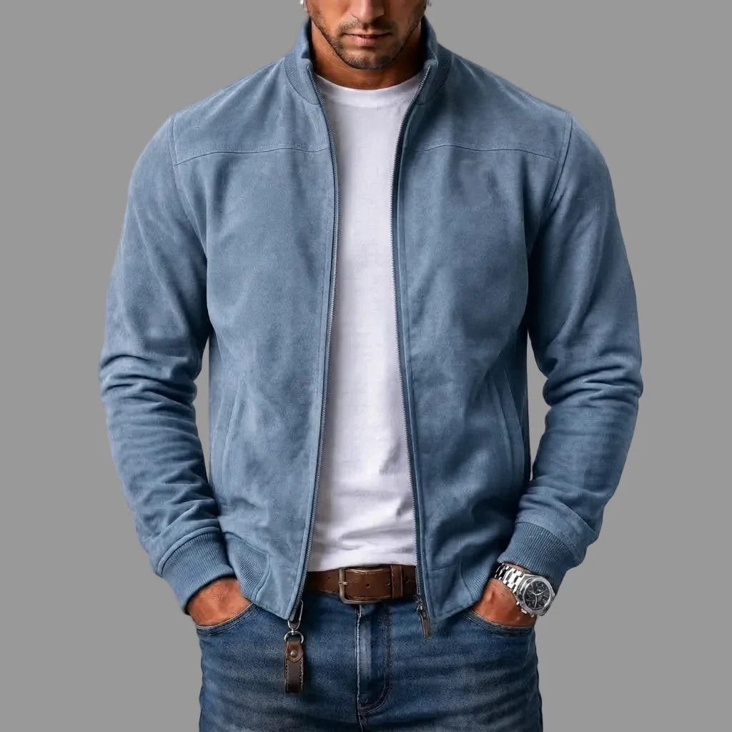 Holger | Herren-Bomberjacke in Wildlederoptik