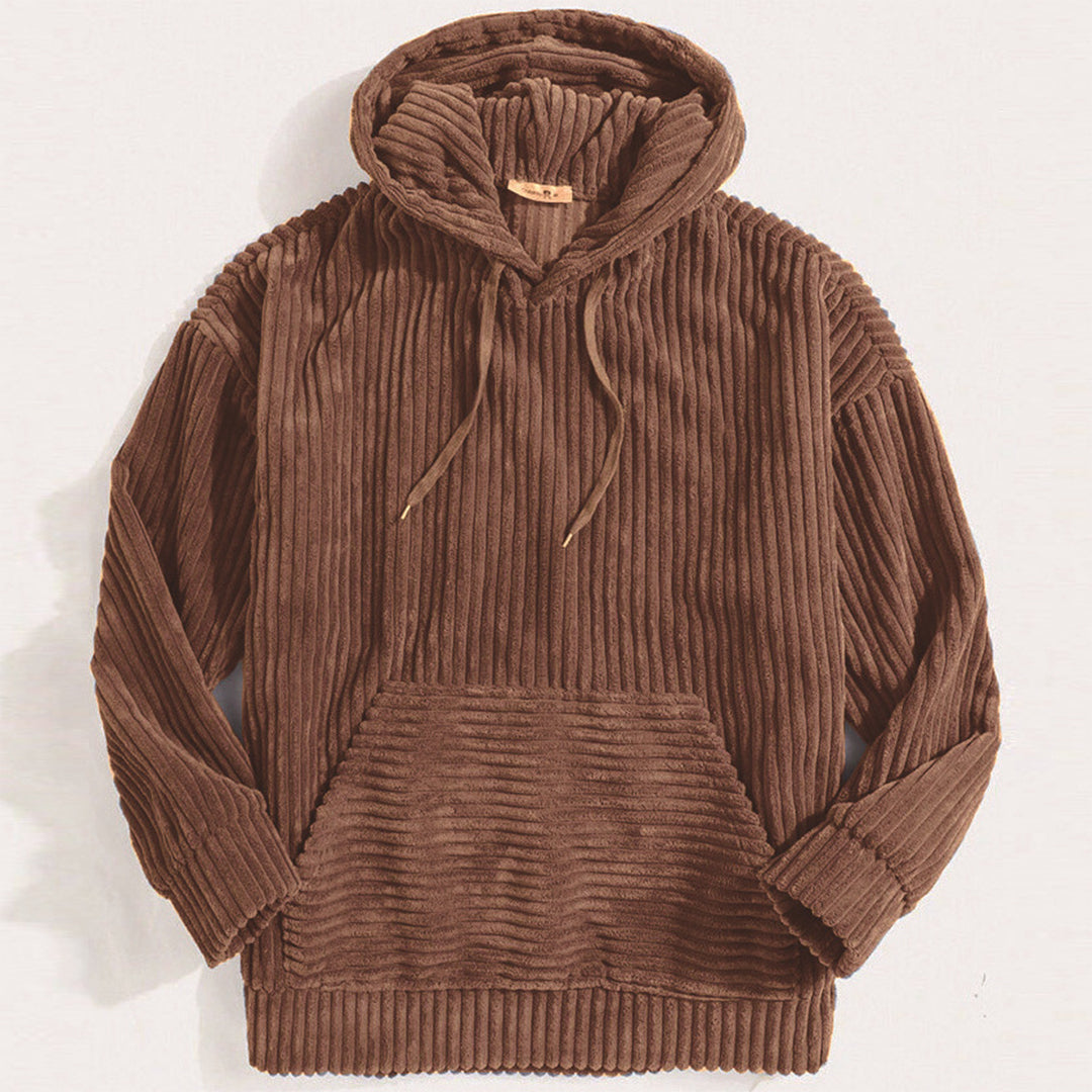 Horst | Superweicher gestreifter Cord-Hoodie