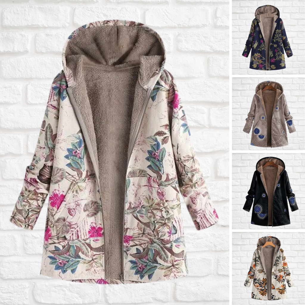Ilse-Lotte | Winterjacke mit Print, Fleecefutter und Kapuze