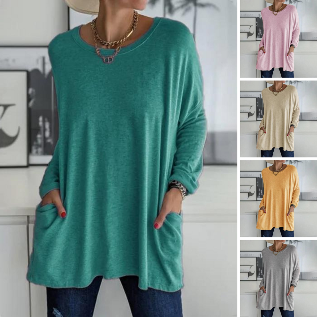 Susann | Pullover mit großen aufgesetzten Taschen