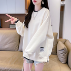 Onna | Locker geschnittener Baumwollpullover mit Rundhals