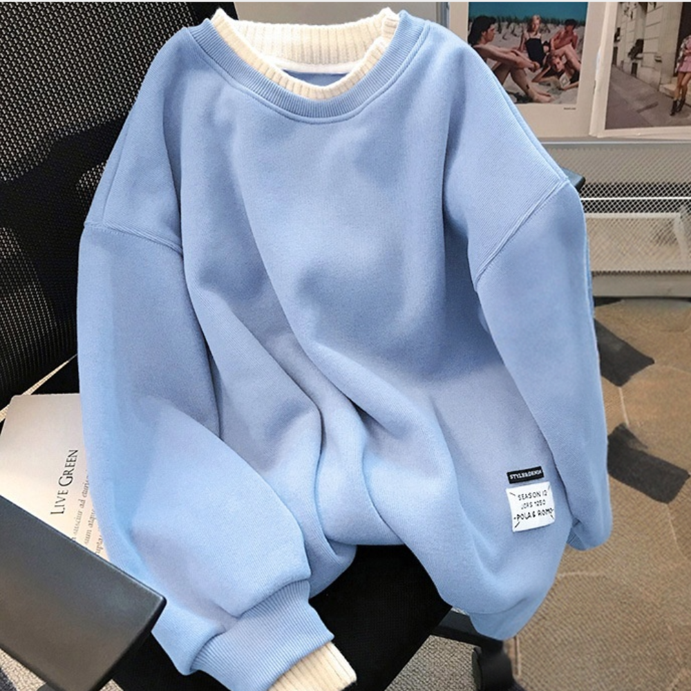 Onna | Locker geschnittener Baumwollpullover mit Rundhals