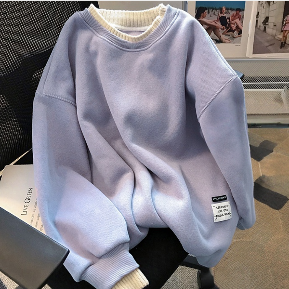 Onna | Locker geschnittener Baumwollpullover mit Rundhals