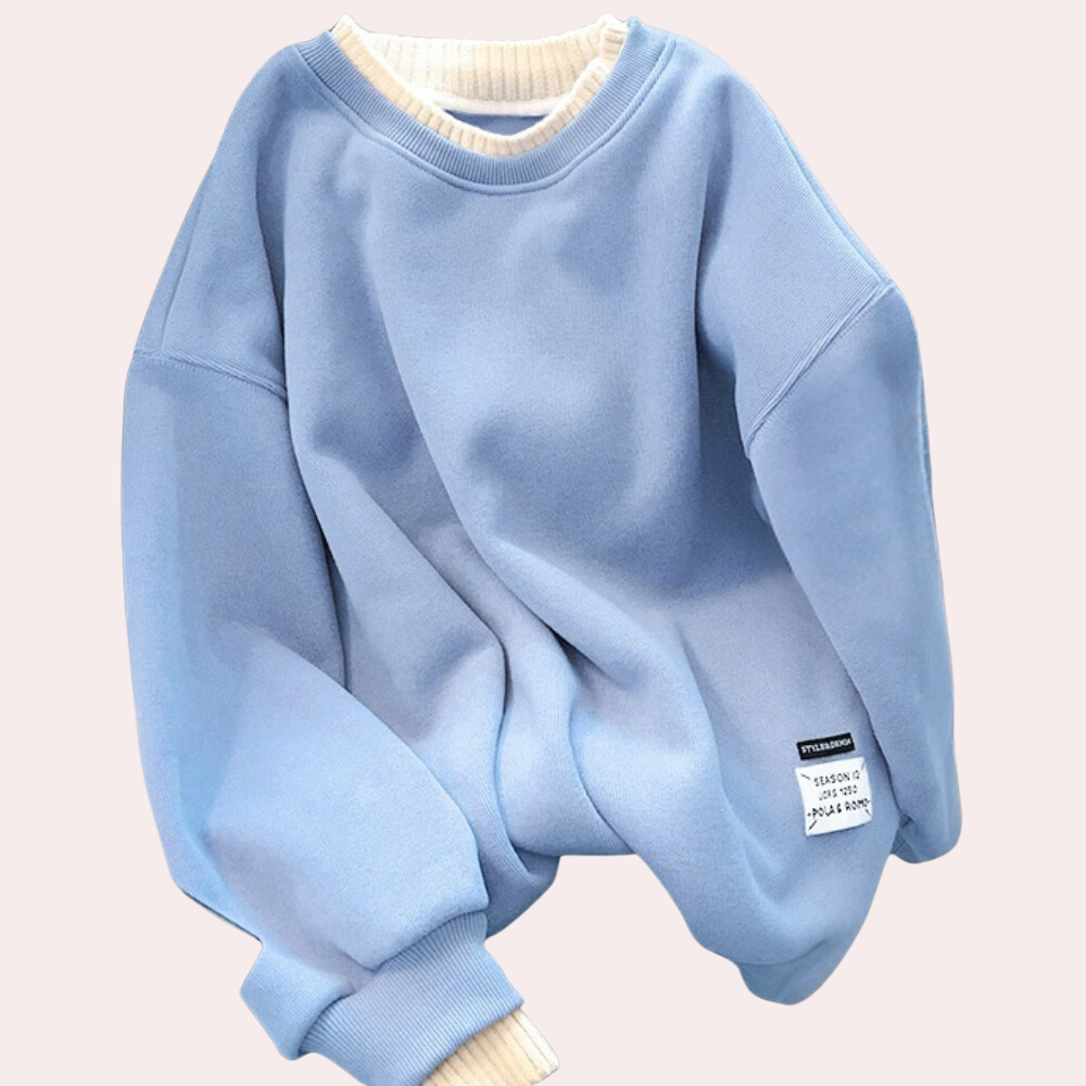 Onna | Locker geschnittener Baumwollpullover mit Rundhals