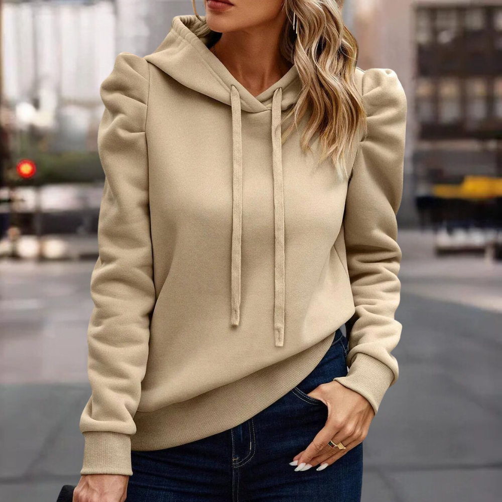 Regine | Kapuzenpullover mit Puffärmeln