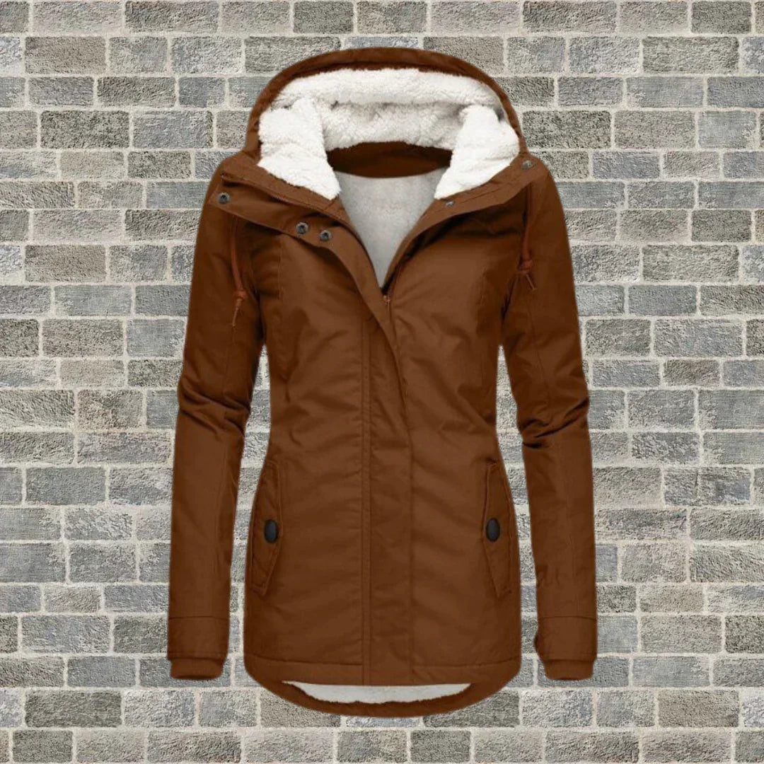 Irmgard | Winterjacke mit warmem Innenfutter und verstellbarer Kapuze