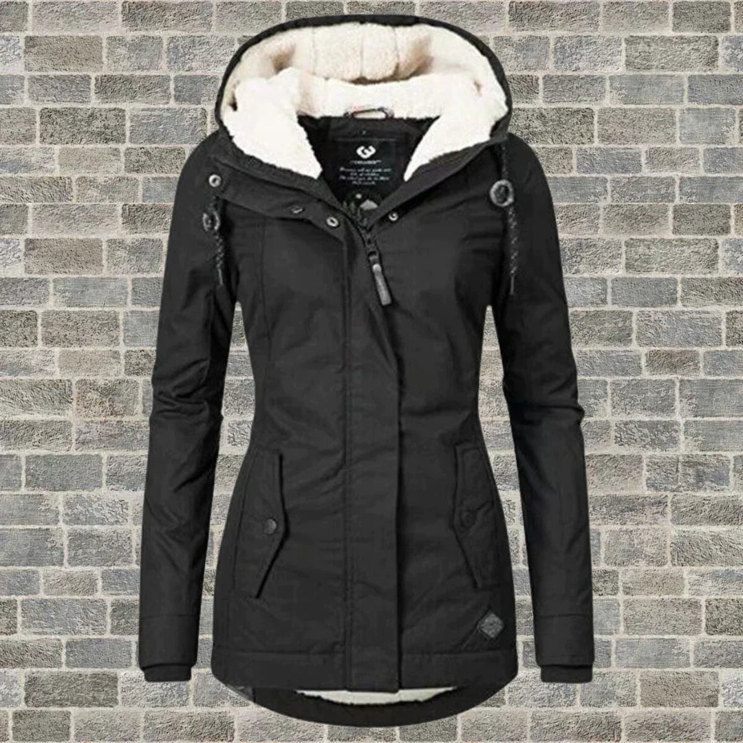 Irmgard | Winterjacke mit warmem Innenfutter und verstellbarer Kapuze