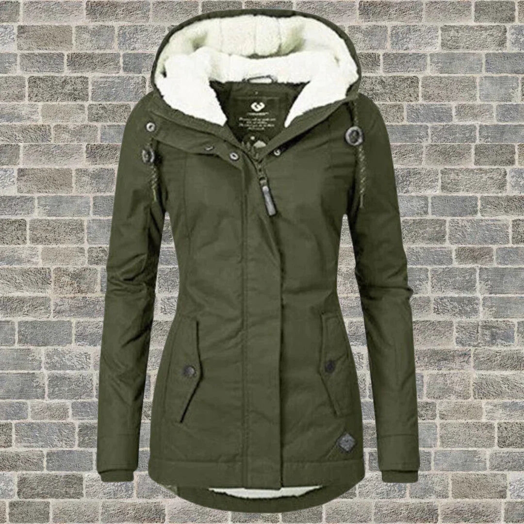 Irmgard | Winterjacke mit warmem Innenfutter und verstellbarer Kapuze
