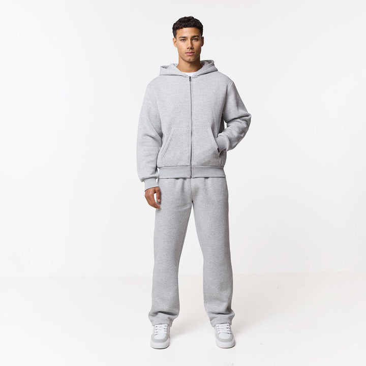 Leonard | Relaxed Fit Offene Jogger Grau Meliert
