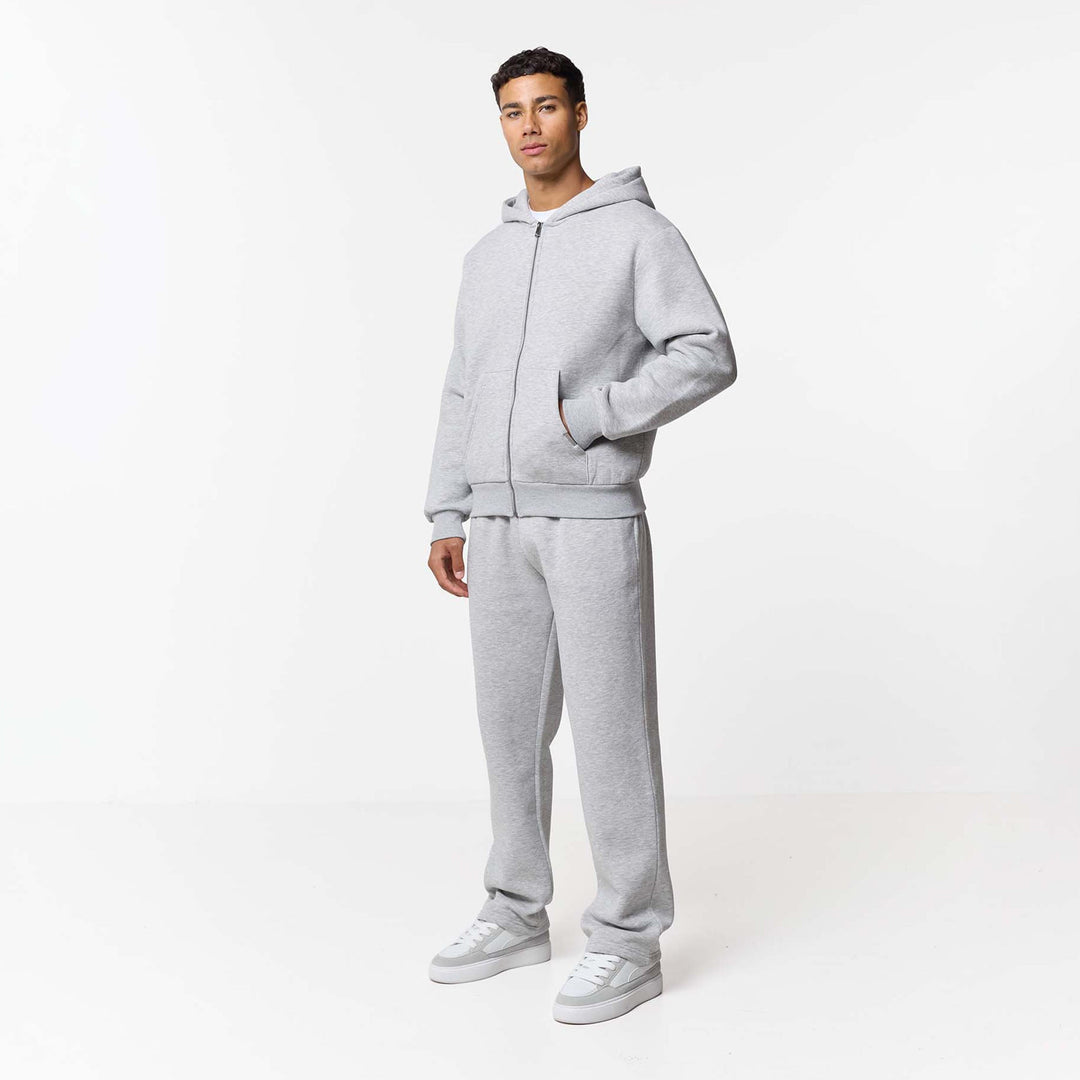 Leonard | Relaxed Fit Offene Jogger Grau Meliert