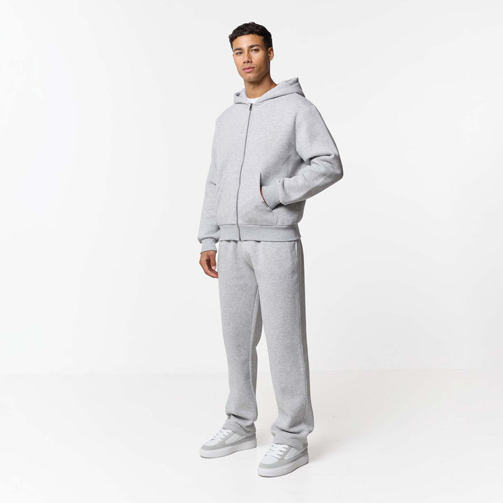 Leonard | Relaxed Fit Offene Jogger Grau Meliert