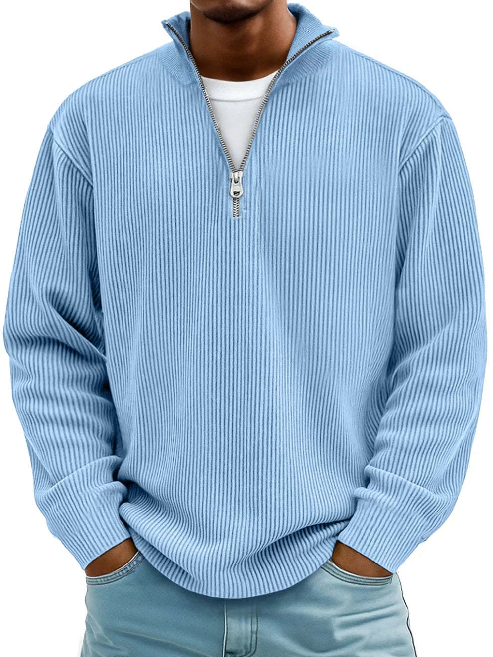Konrad | Moderner Pullover mit Halbreißverschluss (1 kaufen, 1 GRATIS dazu)