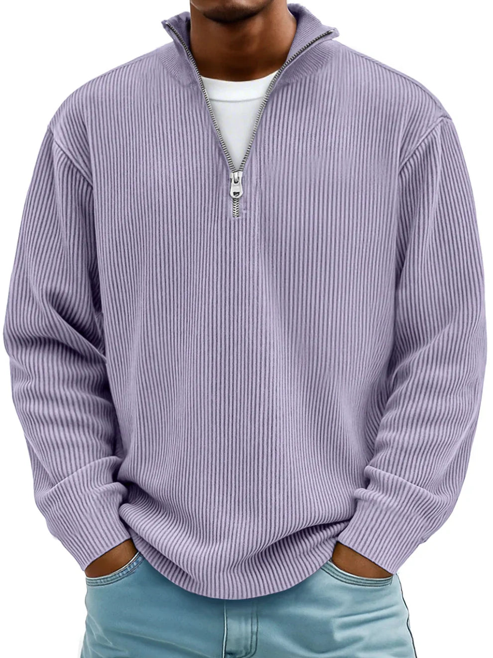 Konrad | Moderner Pullover mit Halbreißverschluss (1 kaufen, 1 GRATIS dazu)