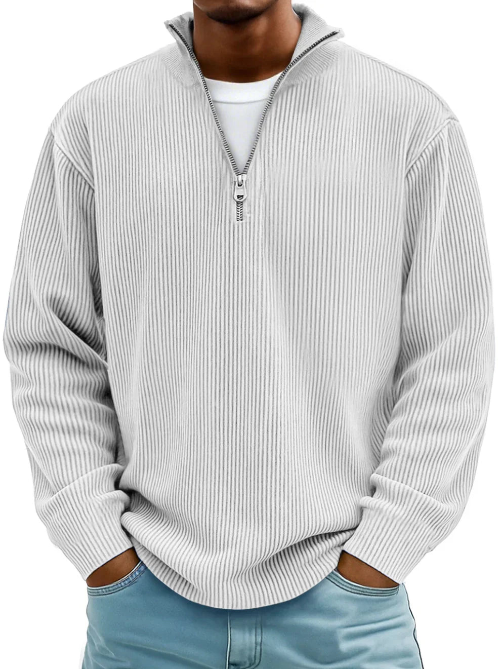 Konrad | Moderner Pullover mit Halbreißverschluss (1 kaufen, 1 GRATIS dazu)