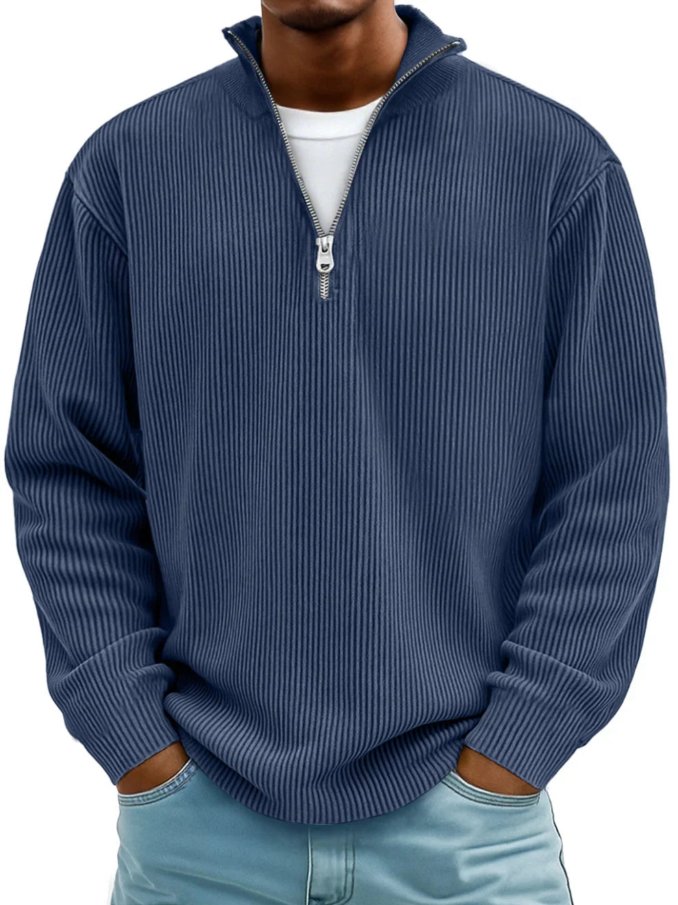 Konrad | Moderner Pullover mit Halbreißverschluss (1 kaufen, 1 GRATIS dazu)
