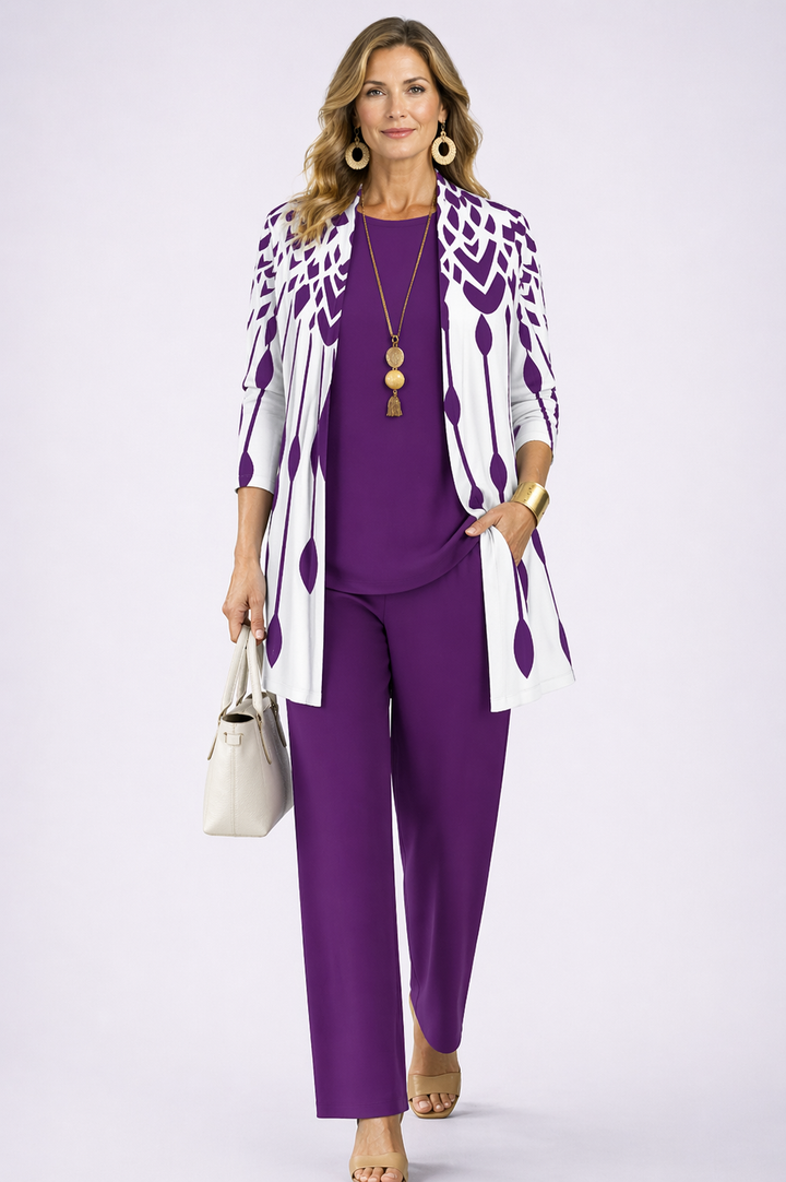 Elaine | Elegantes 3-teiliges Casual-Set
