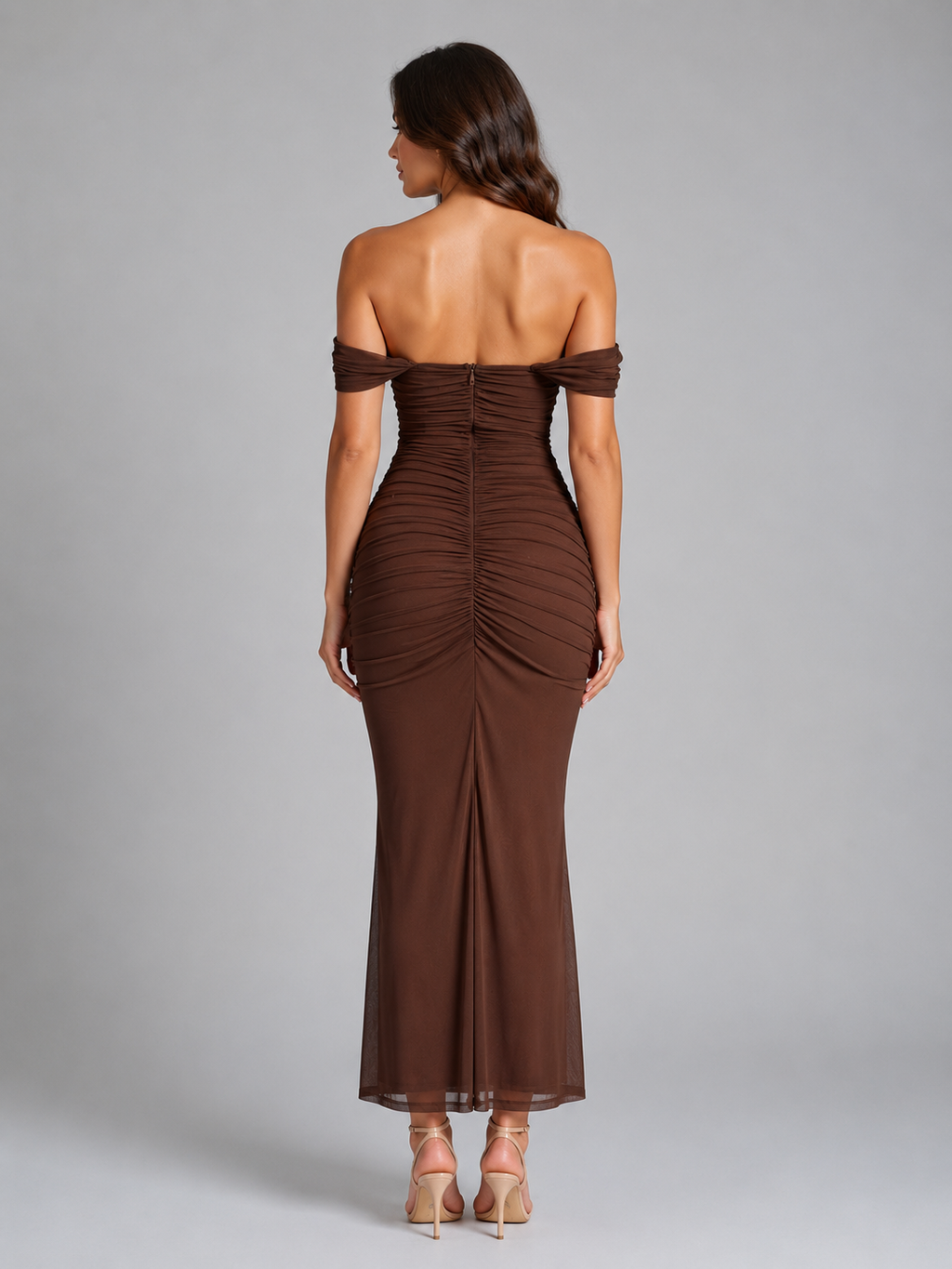 Josefine | Off-Shoulder-Maxikleid im Meerjungfrauenschnitt
