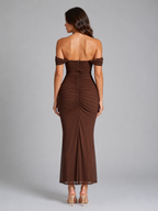 Josefine | Off-Shoulder-Maxikleid im Meerjungfrauenschnitt