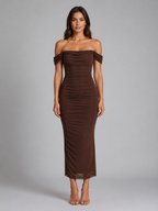 Josefine | Off-Shoulder-Maxikleid im Meerjungfrauenschnitt