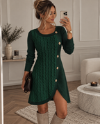 Bodil | Strickkleid mit Knopfleiste