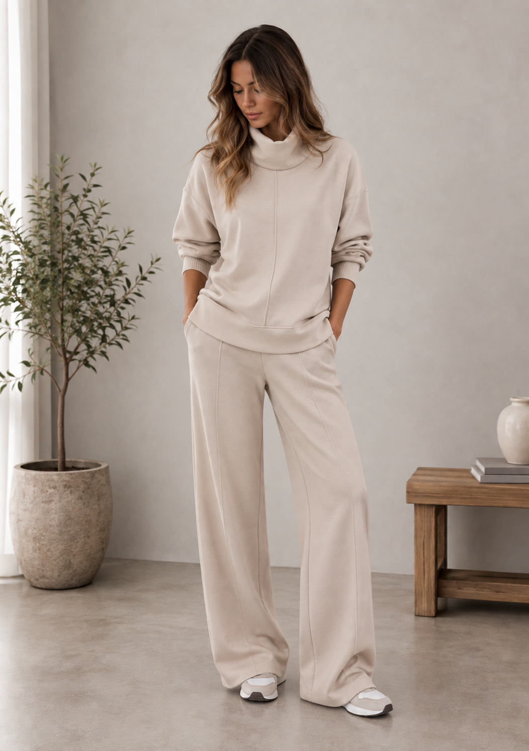 Xenia | Lounge-Set mit weit geschnittener Hose