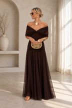 Inés | Langes Blumenkleid mit V-Ausschnitt