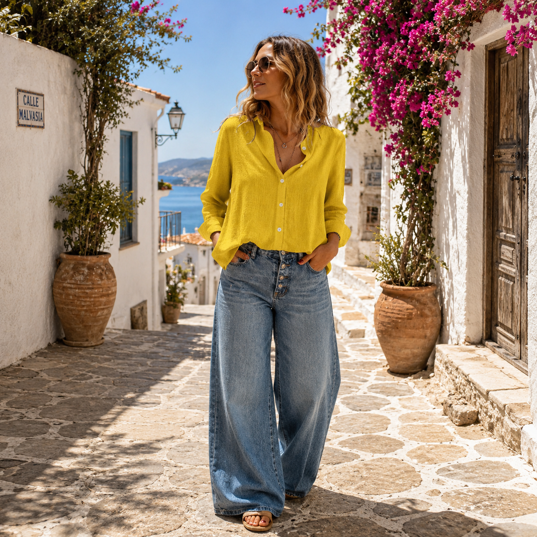 Fenna | Moderne Hemdbluse mit langen Ärmeln