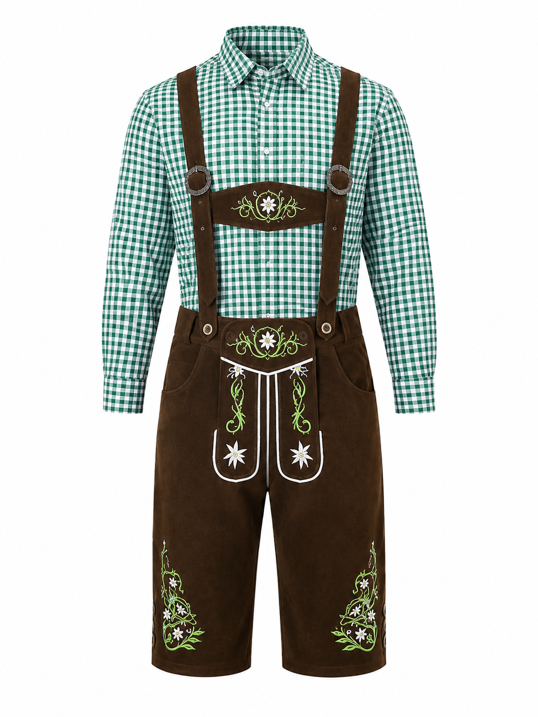 Sepp | Herren Trachten-Set mit Lederhosen & Karo-Hemd