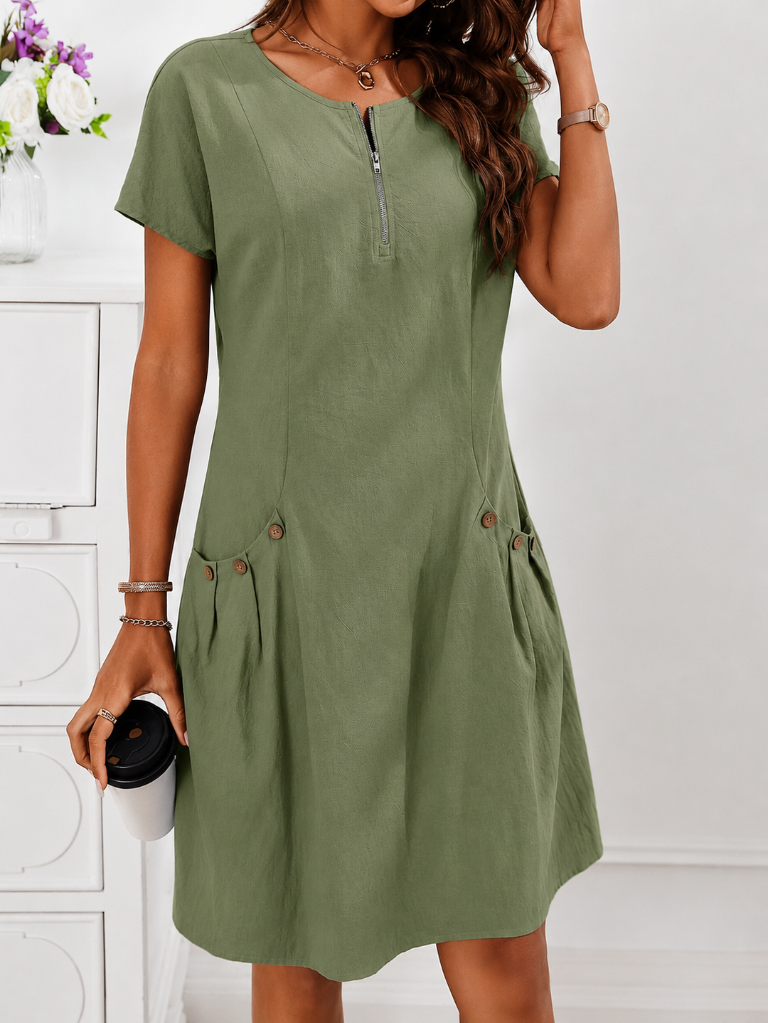 Hanna | Leinenmix-Sommerkleid