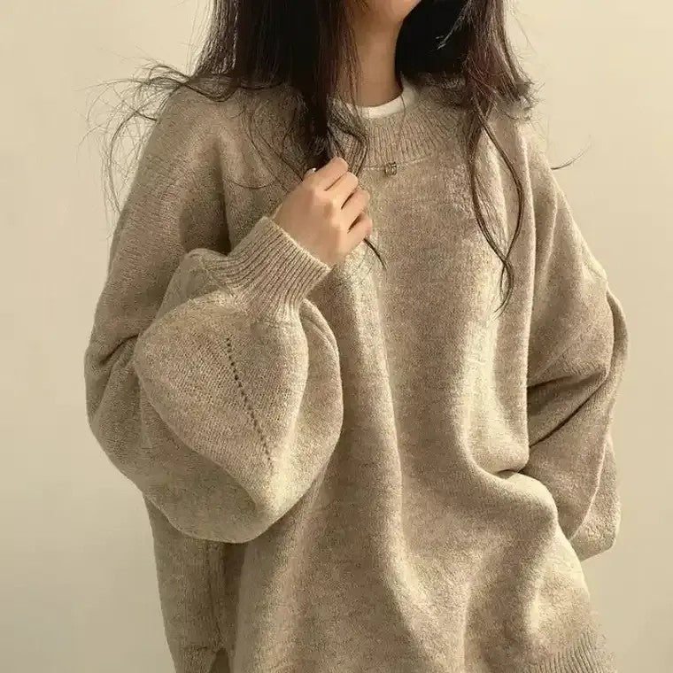 Fabienne | Pullover mit Ballonärmeln und Rippbündchen