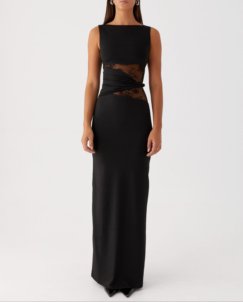 Nuria | Abendkleid mit Spitzen-Cut-outs