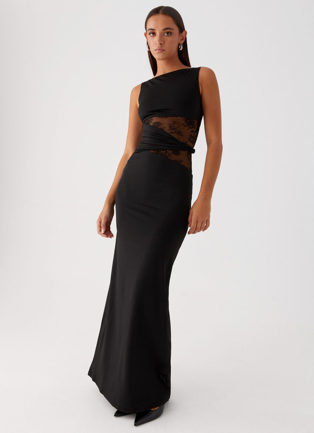 Nuria | Abendkleid mit Spitzen-Cut-outs