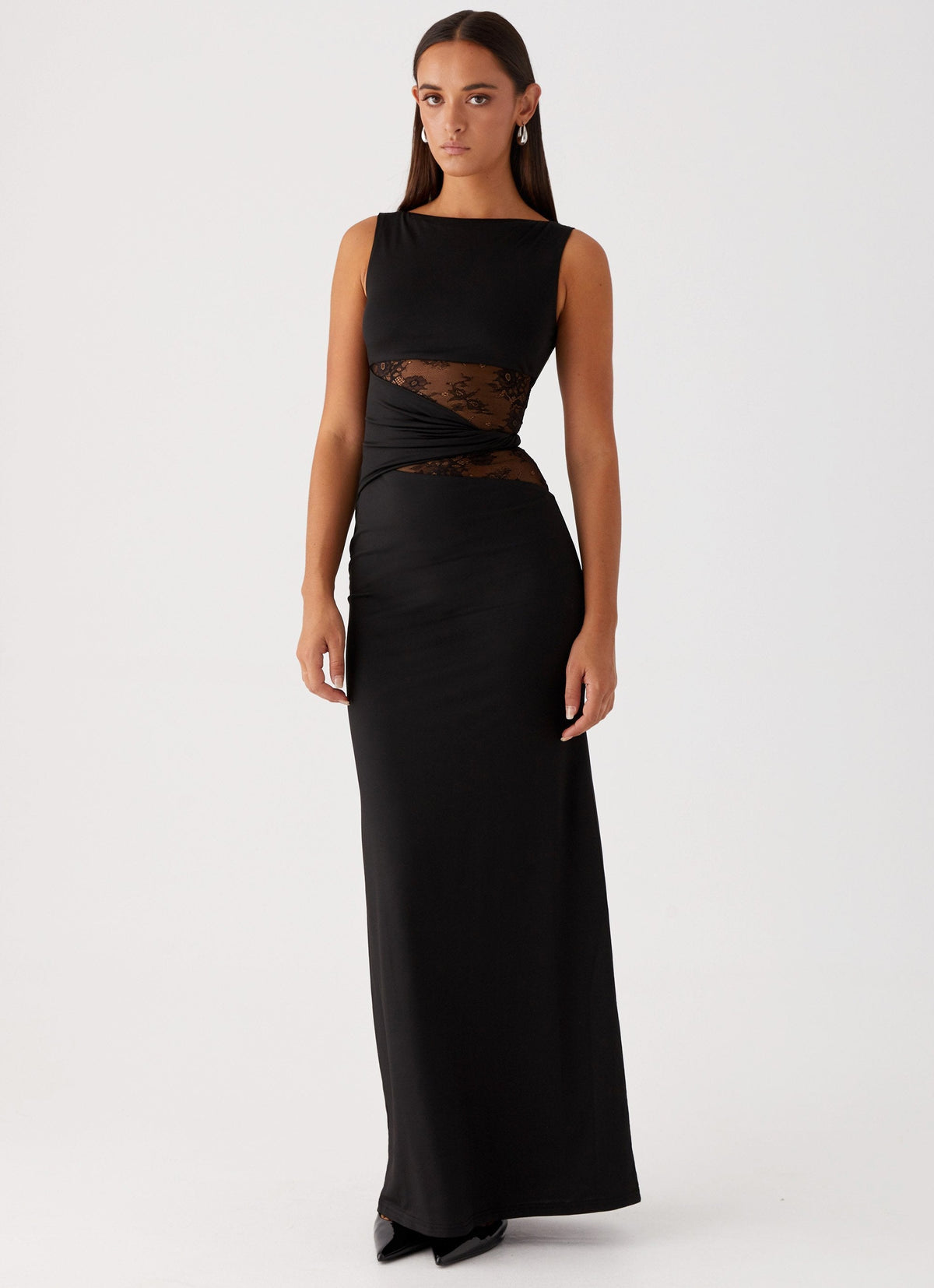 Nuria | Abendkleid mit Spitzen-Cut-outs