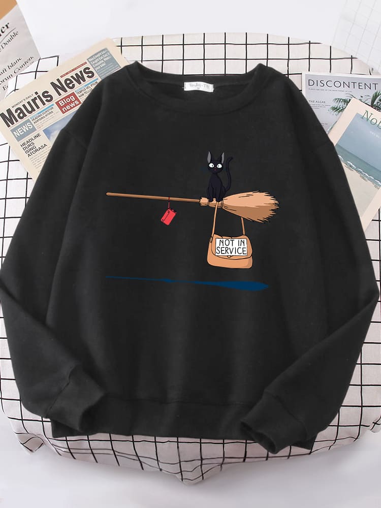 Lenja | Pullover mit Grafikdruck und gerippten Bündchen