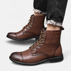 Stilvolle Herrenstiefel aus hochwertigem Kunstleder