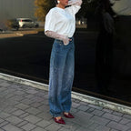 Ilse-Luise | Oversized Jeans mit Glitzersteinen