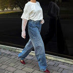 Ilse-Luise | Oversized Jeans mit Glitzersteinen