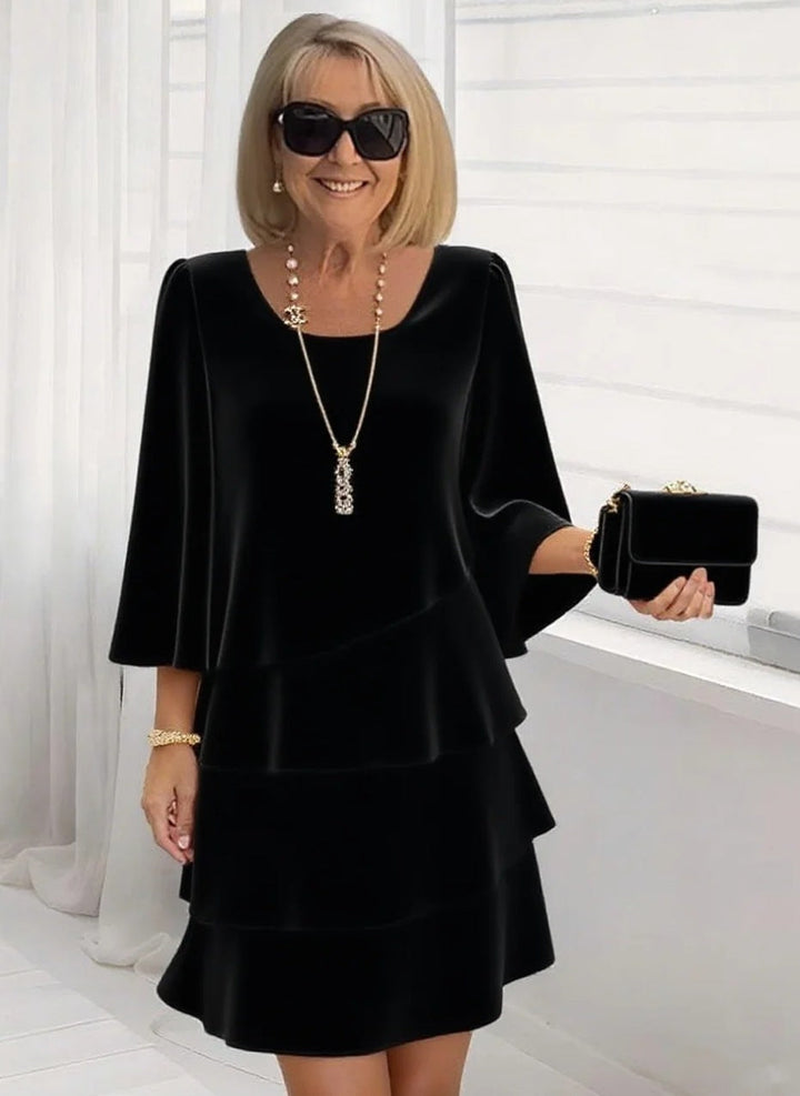 Margaux | Elegantes Midi-Kleid mit Rüschen
