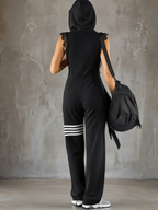 Mara | Ärmelloser Kapuzen-Jumpsuit mit Reißverschluss