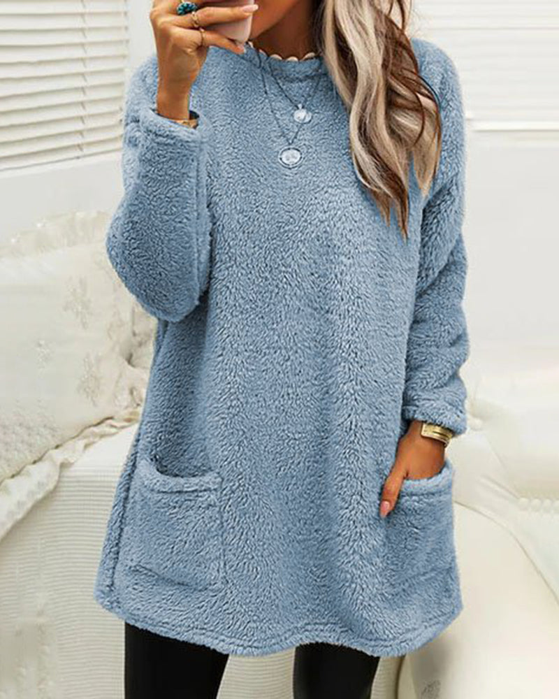 Gesa | Fleecepullover mit aufgesetzten Taschen
