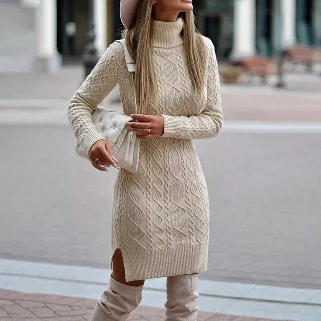 Sanne | Rollkragenkleid mit schmaler Passform