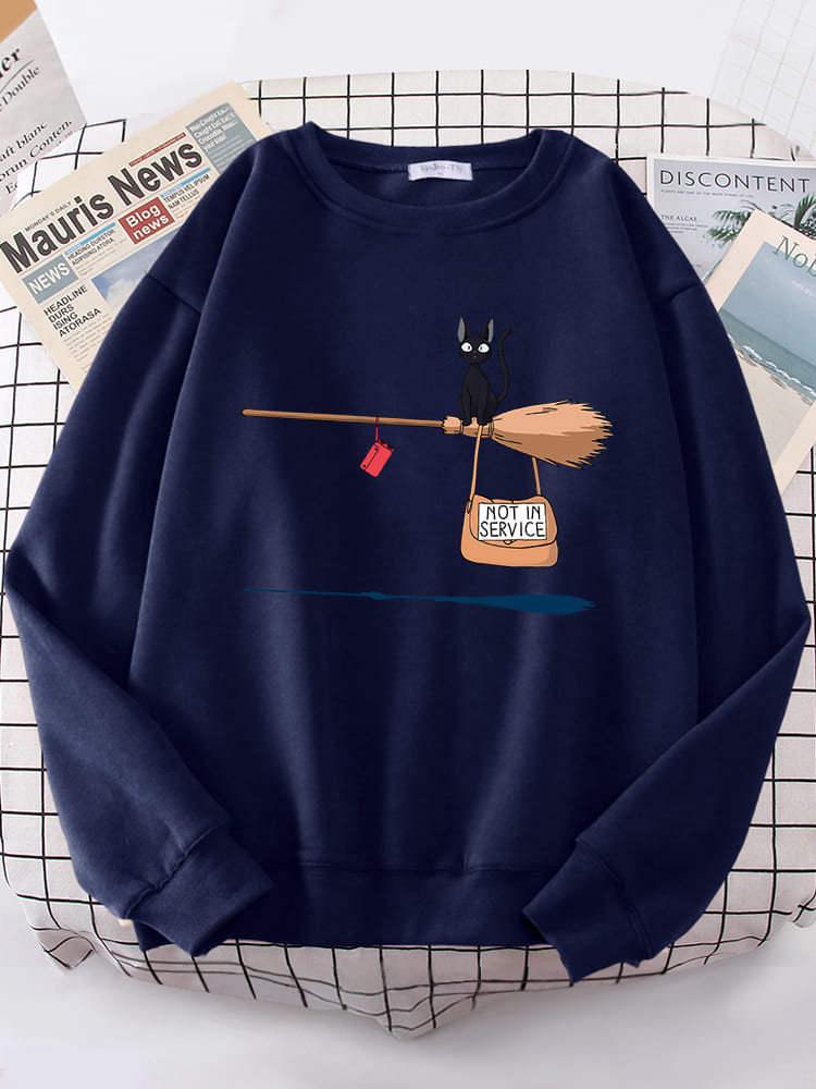 Lenja | Pullover mit Grafikdruck und gerippten Bündchen