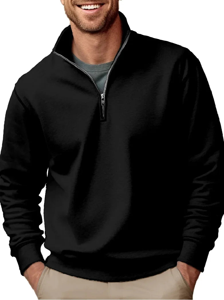Lothar | Warmer Winterpullover mit Reißverschluss