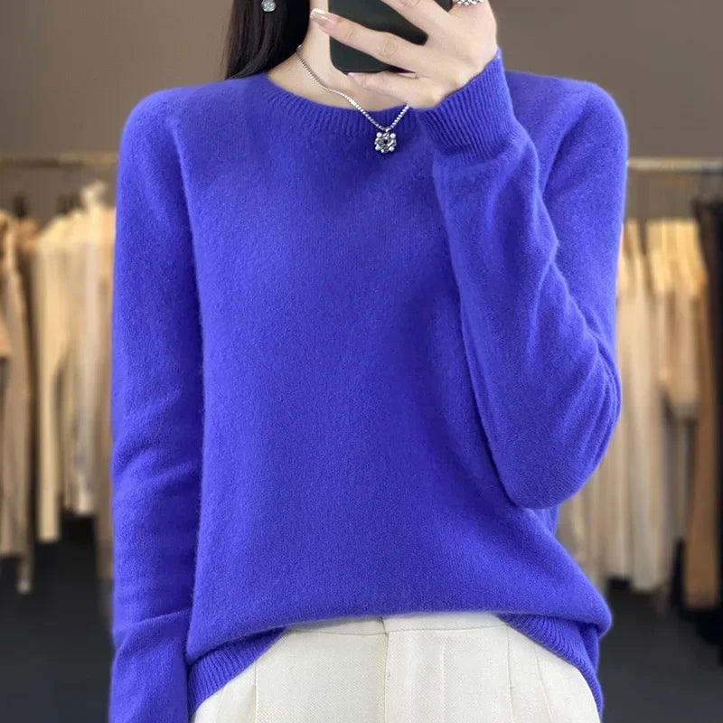 Anja | Schlichter Strickpullover in zwanzig Farben
