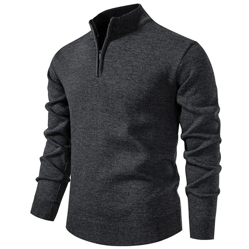 Hugo | Feinstrick-Pullover mit halbem Reißverschluss