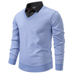 Niklas | Eleganter Herrenpullover mit Hemdkragen