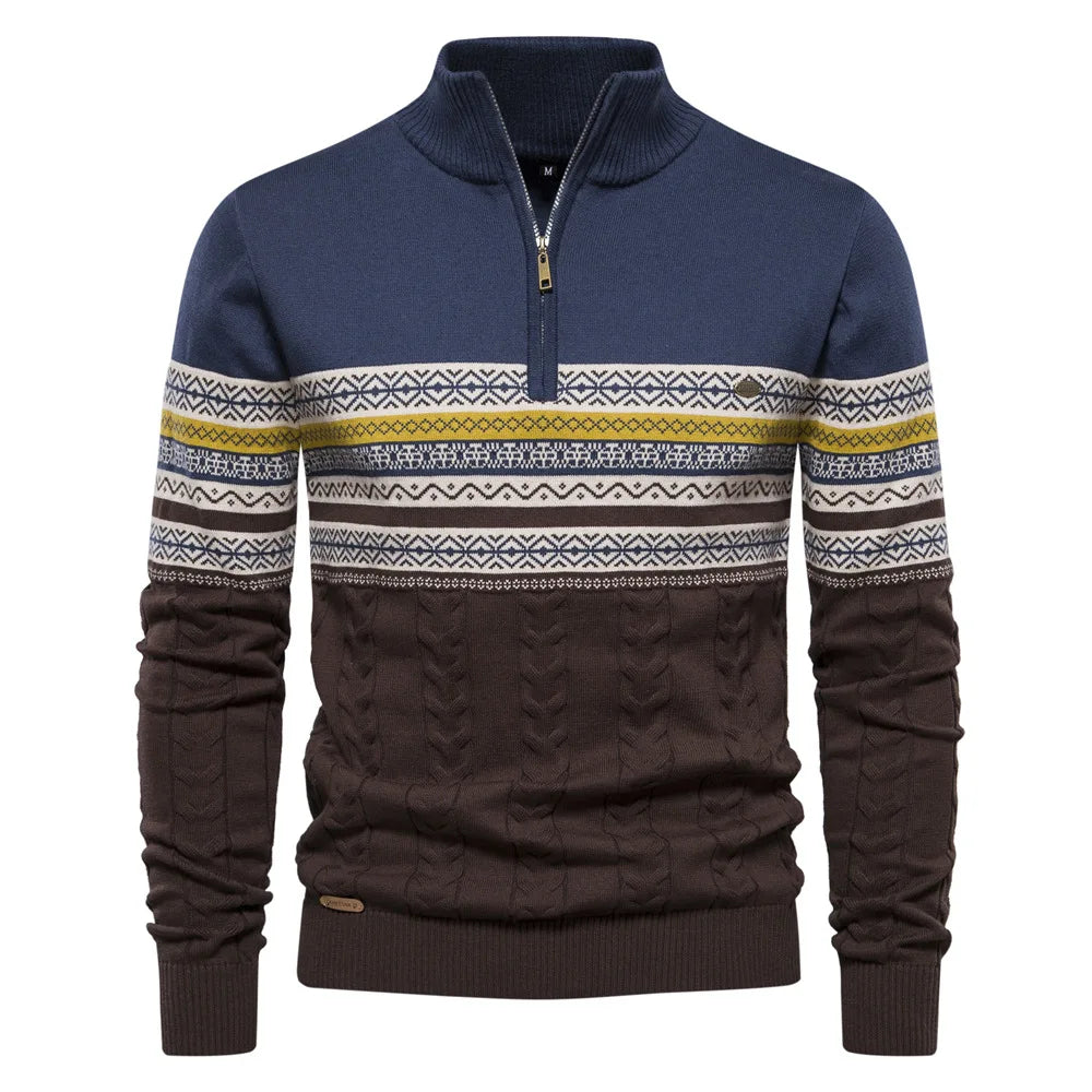 Hartmut | Luxuriöser Herrenpullover mit Reißverschluss