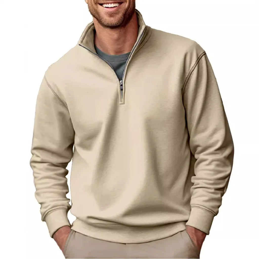 Lothar | Warmer Winterpullover mit Reißverschluss