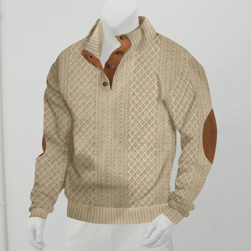 Leopold | Herren-Pullover mit Stehkragen